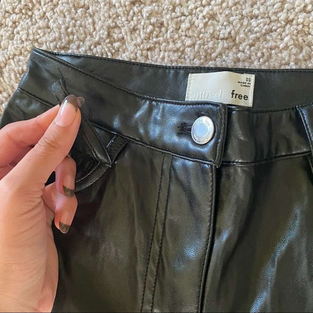 SOLD Aritzia Melina black vegan leather pants - Picture 7 of 7